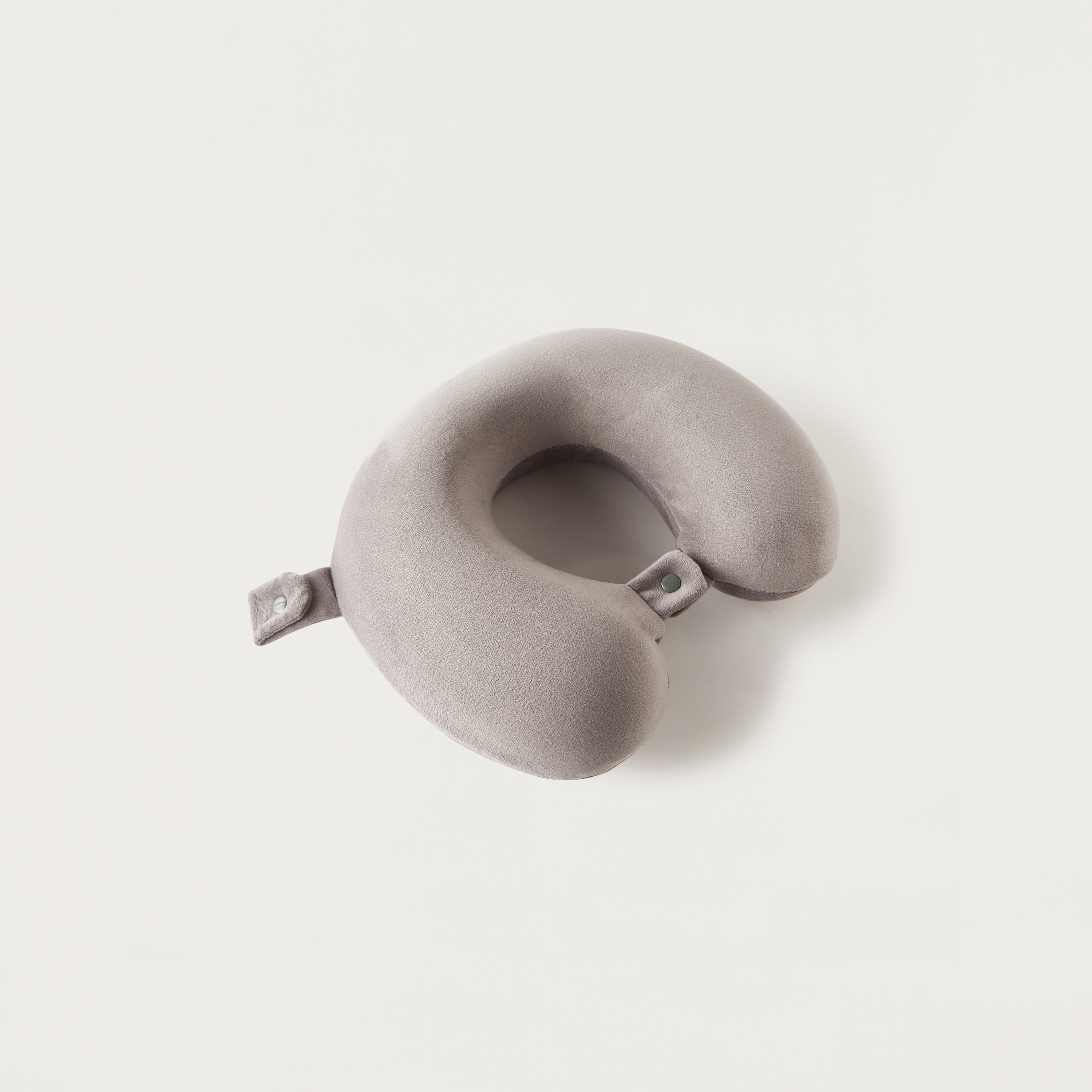 Findz Solid Neck Pillow with Button Closure-travel-accessories-image-1