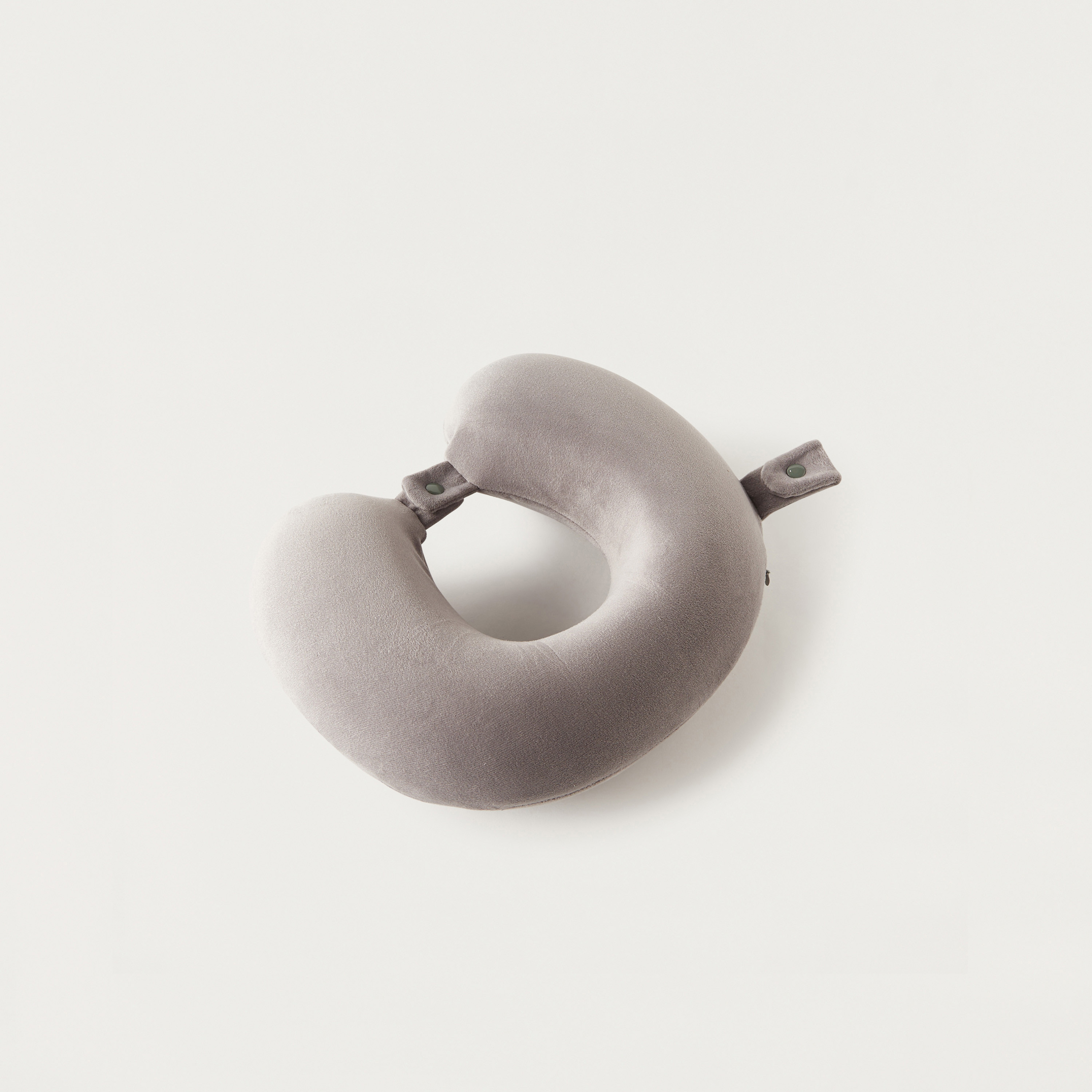 Findz Solid Neck Pillow with Button Closure-travel-accessories-image-2