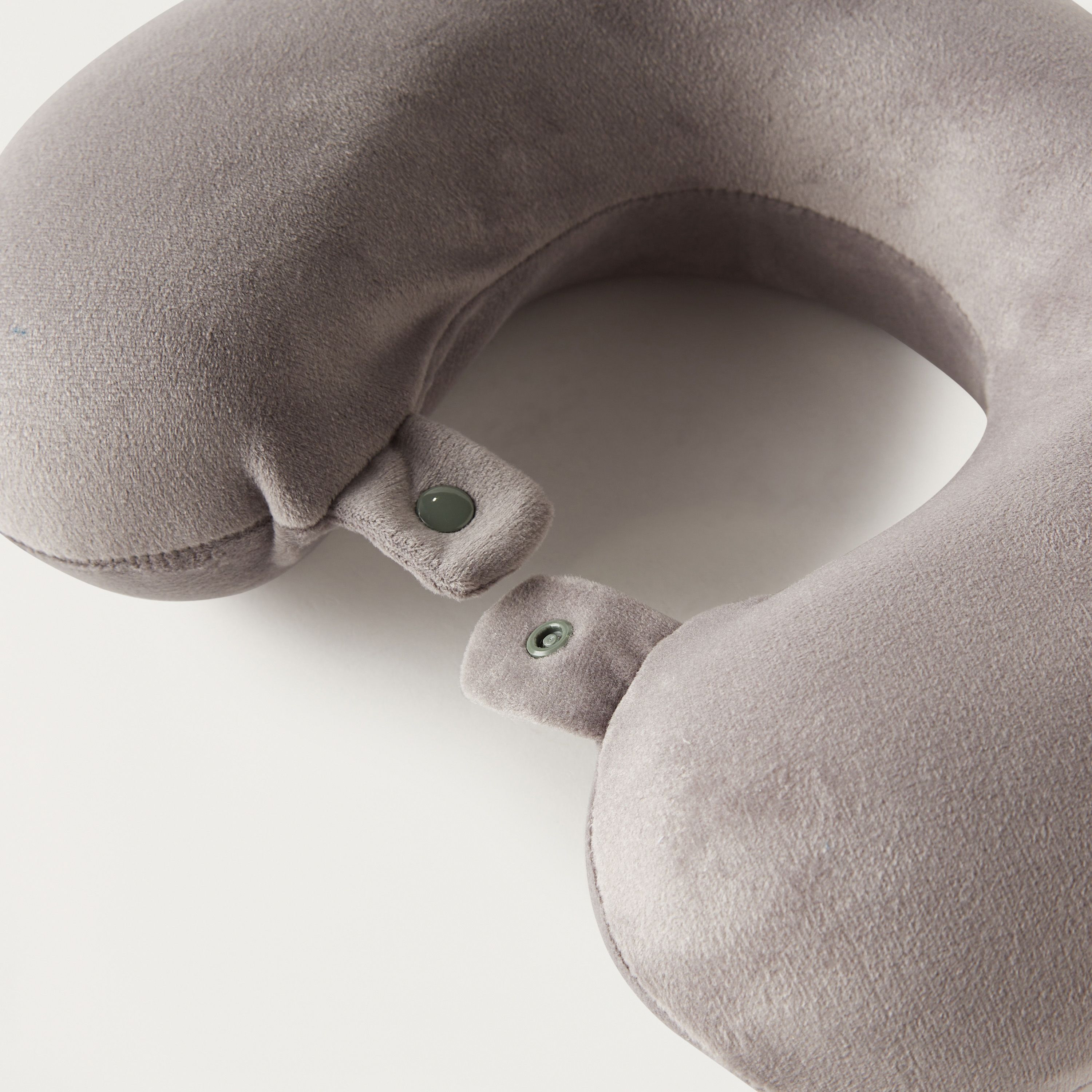 Findz Solid Neck Pillow with Button Closure-travel-accessories-image-3