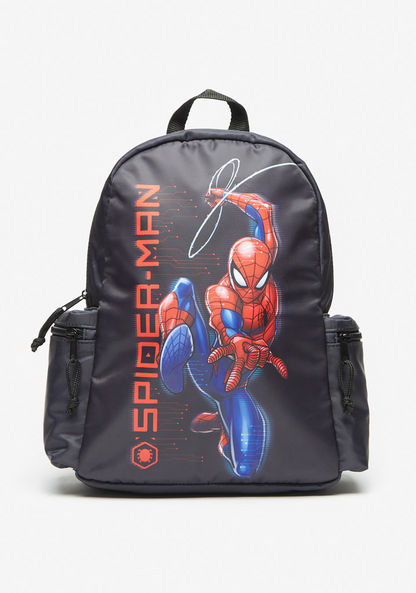 Marvel Spider-Man Print Backpack with Zip Closure-Boy%27s Backpacks-image-0