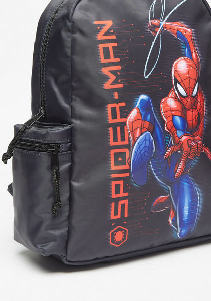 Marvel Spider-Man Print Backpack with Zip Closure-Boy%27s Backpacks-image-1