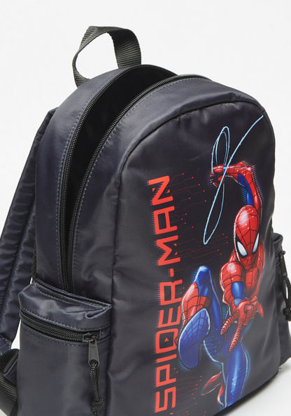 Marvel Spider-Man Print Backpack with Zip Closure-Boy%27s Backpacks-image-3