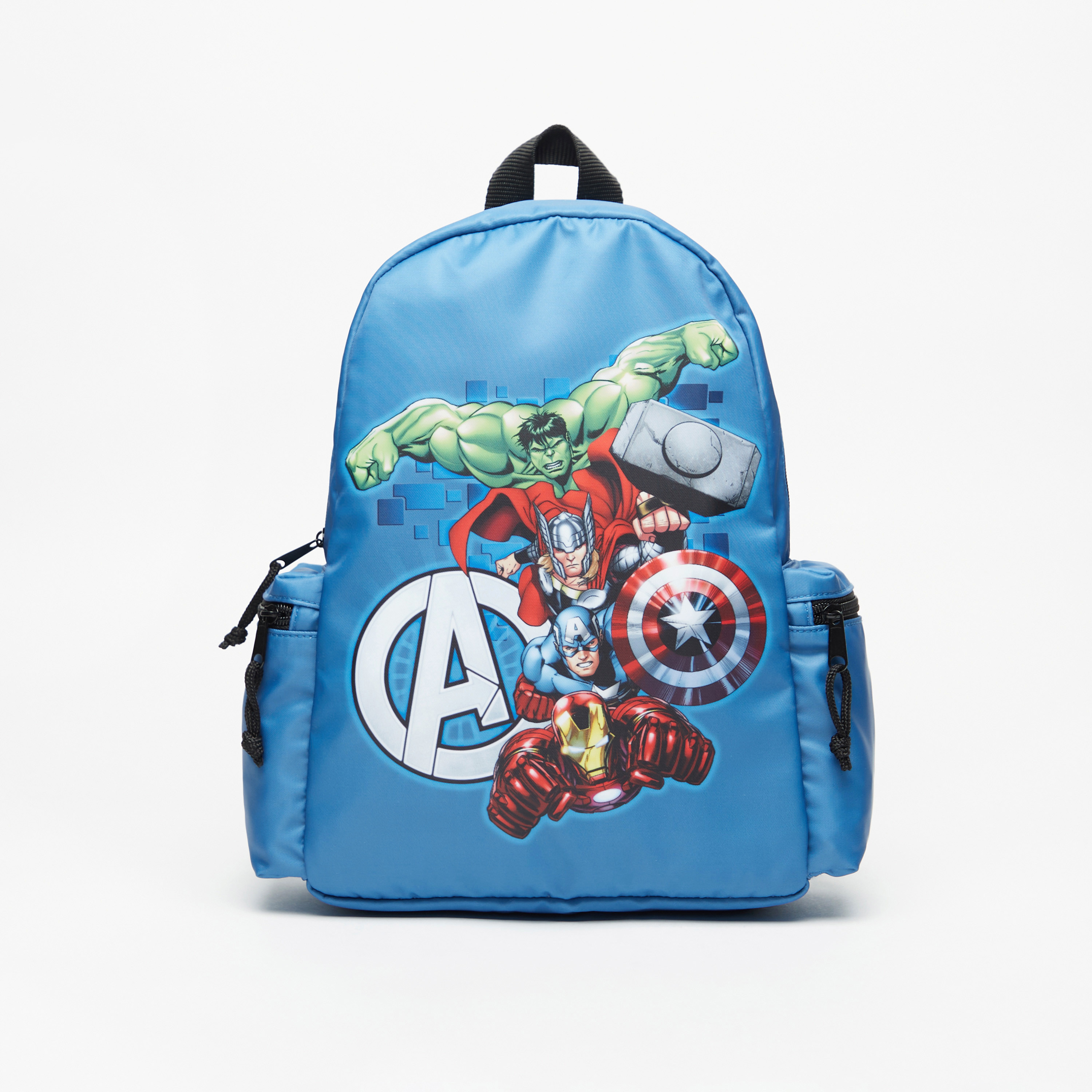 Marvel Avengers Print Backpack with Zip Closure