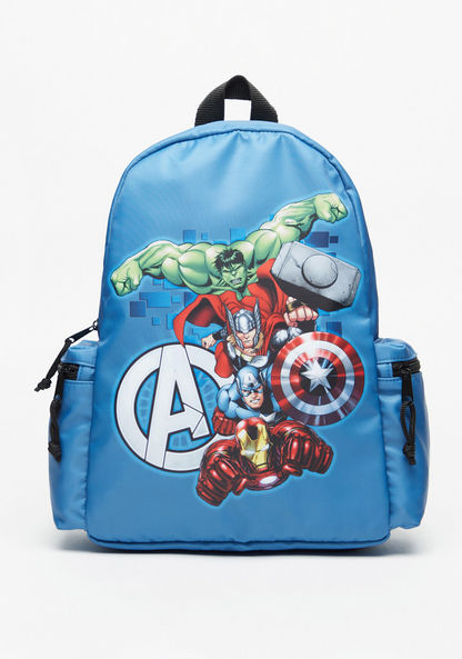 Marvel Avengers Print Backpack with Zip Closure-Boy%27s Backpacks-image-0
