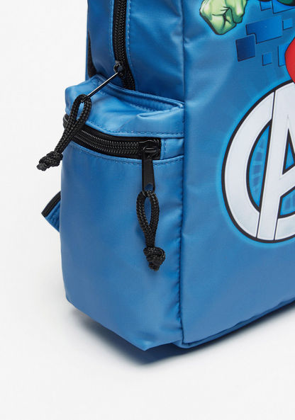 Marvel Avengers Print Backpack with Zip Closure-Boy%27s Backpacks-image-2