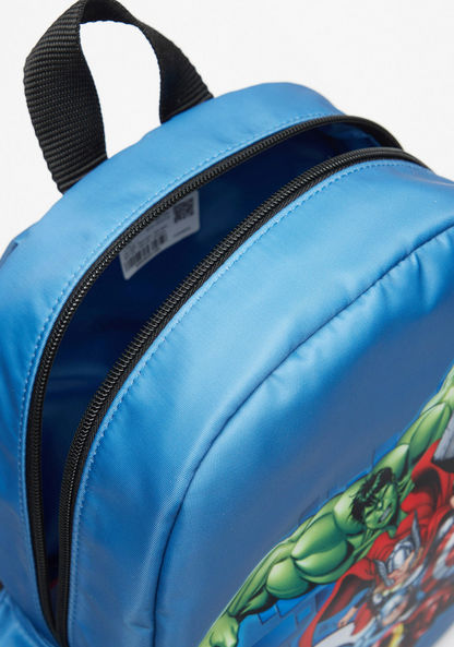 Marvel Avengers Print Backpack with Zip Closure-Boy%27s Backpacks-image-3