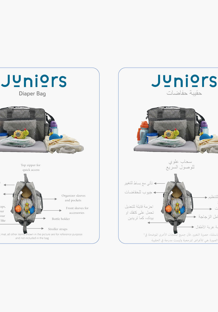 Juniors Printed Diaper Bag with Double Handles-Diaper Bags-image-7