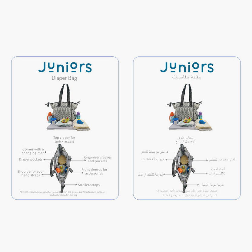 Juniors Ikkat Print Diaper Bag and Changing Mat Set-Diaper Bags-image-7