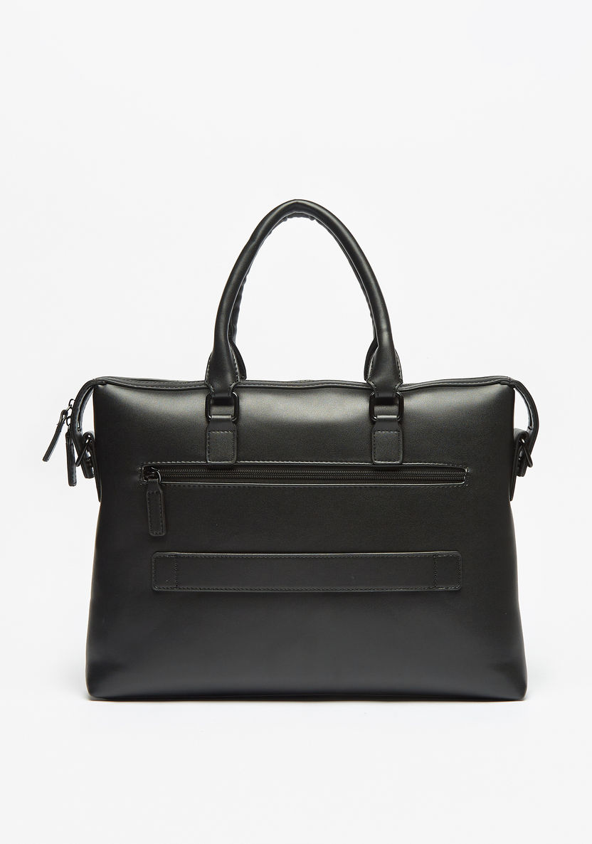 Duchini Solid Laptop Bag with Dual Handles and Zip Closure-Men%27s Handbags-image-0
