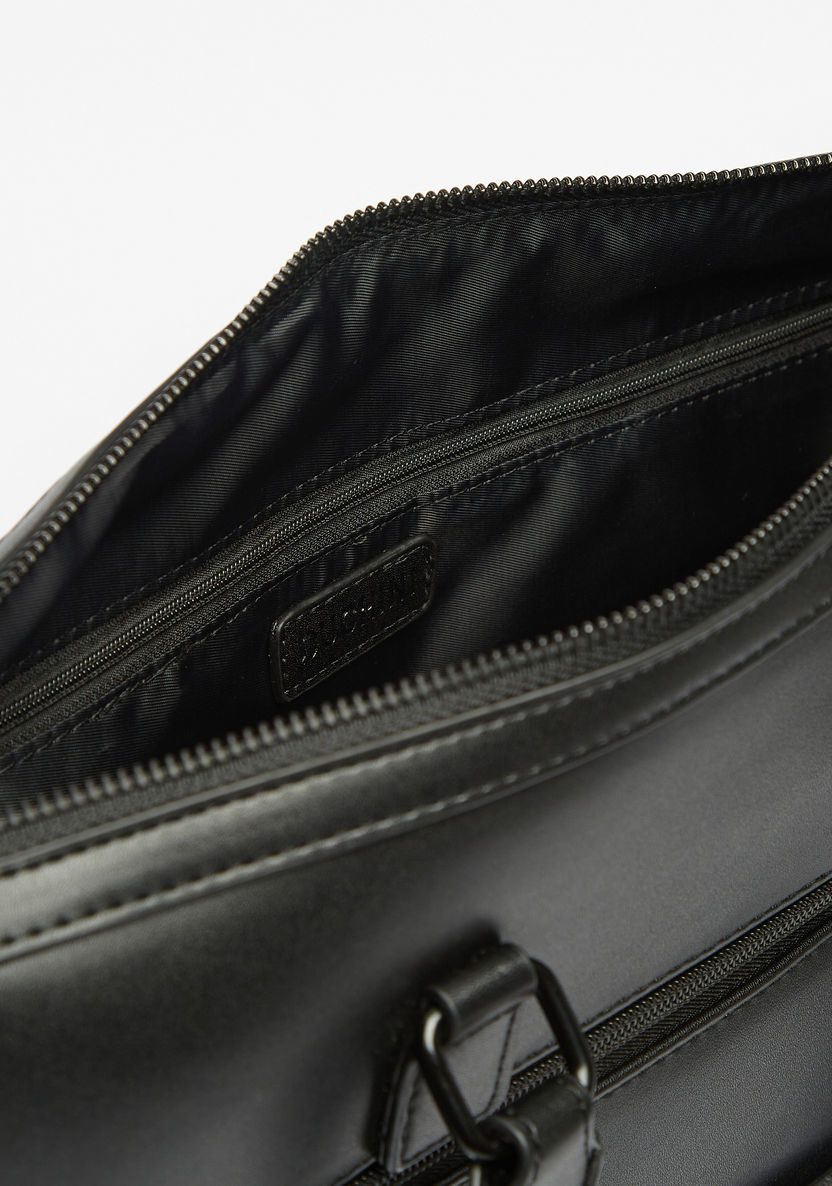 Duchini Solid Laptop Bag with Dual Handles and Zip Closure-Men%27s Handbags-image-4