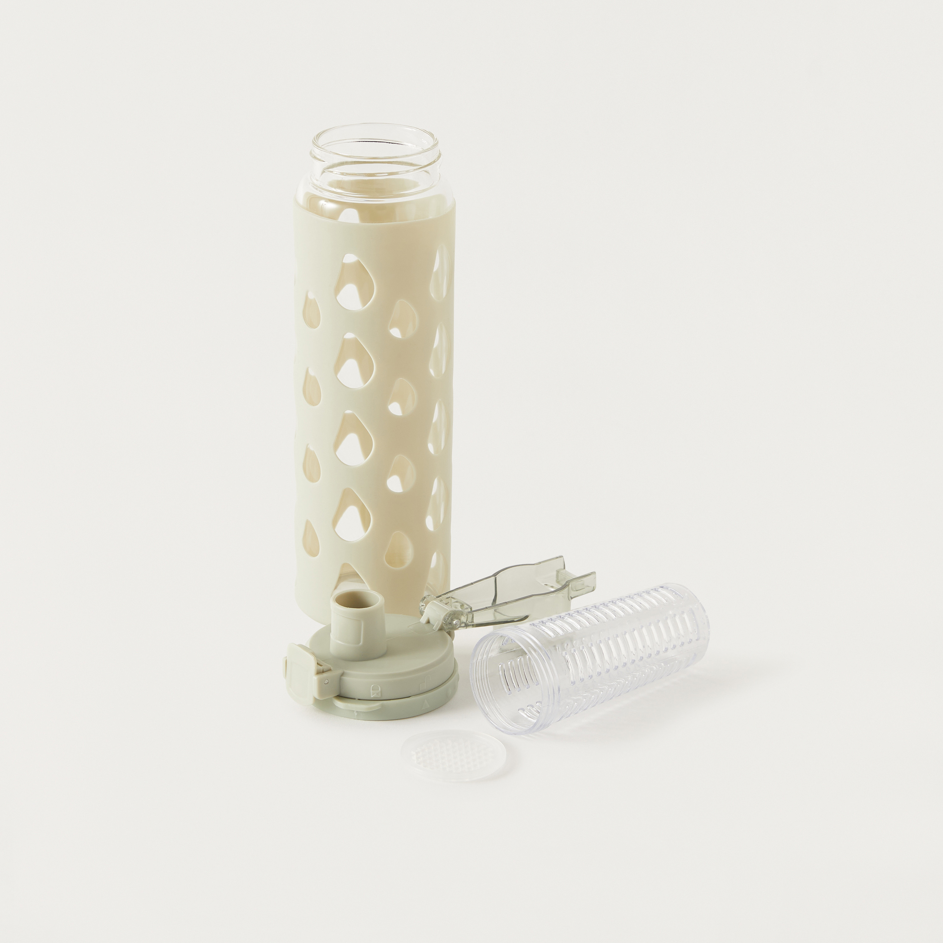 Glass Infuser Water Bottle with Sleeve - 500 ml-school-waterbottles-image-4
