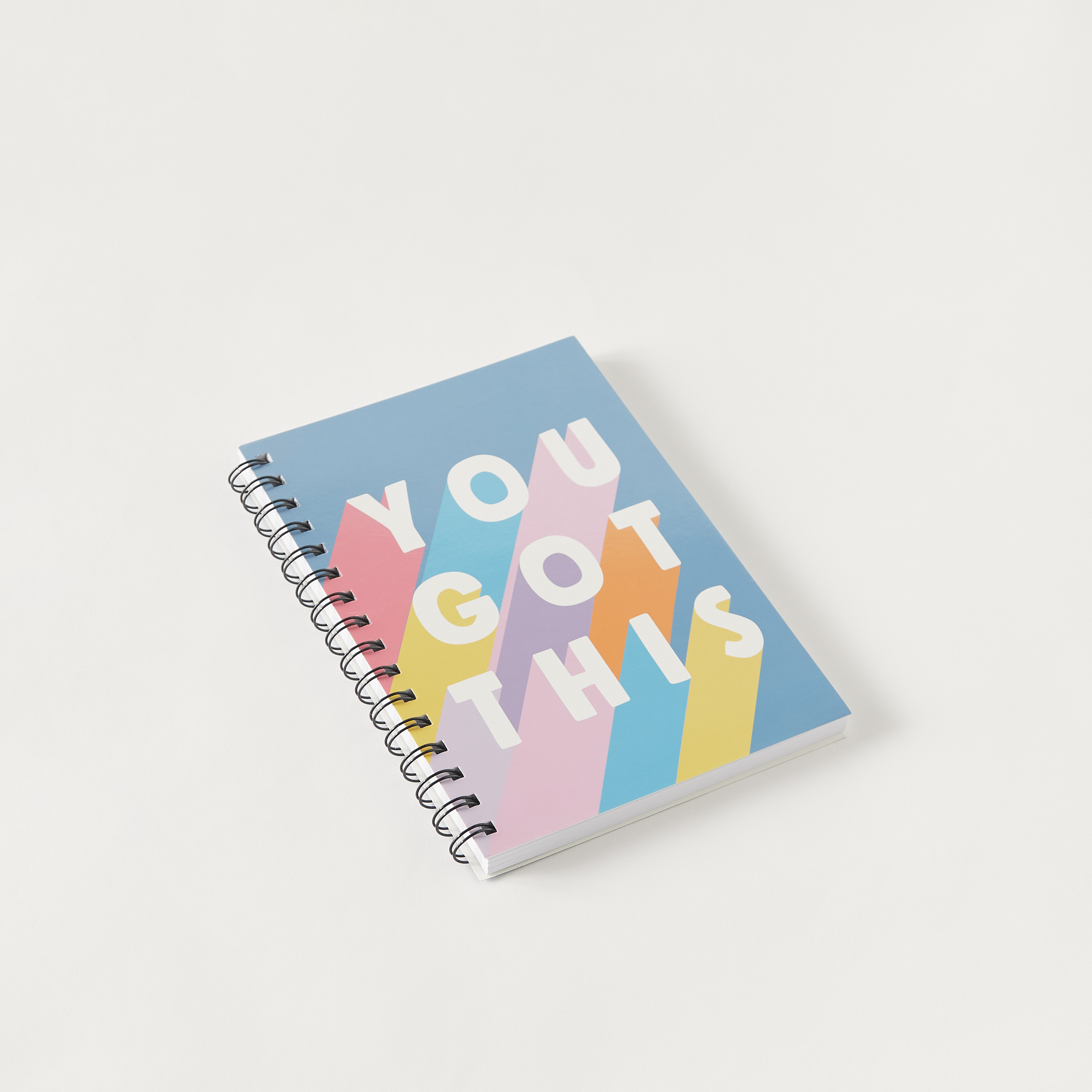 Slogan Print A5 Ruled Spiral Notebook-school-stationery-notebooks-image-2