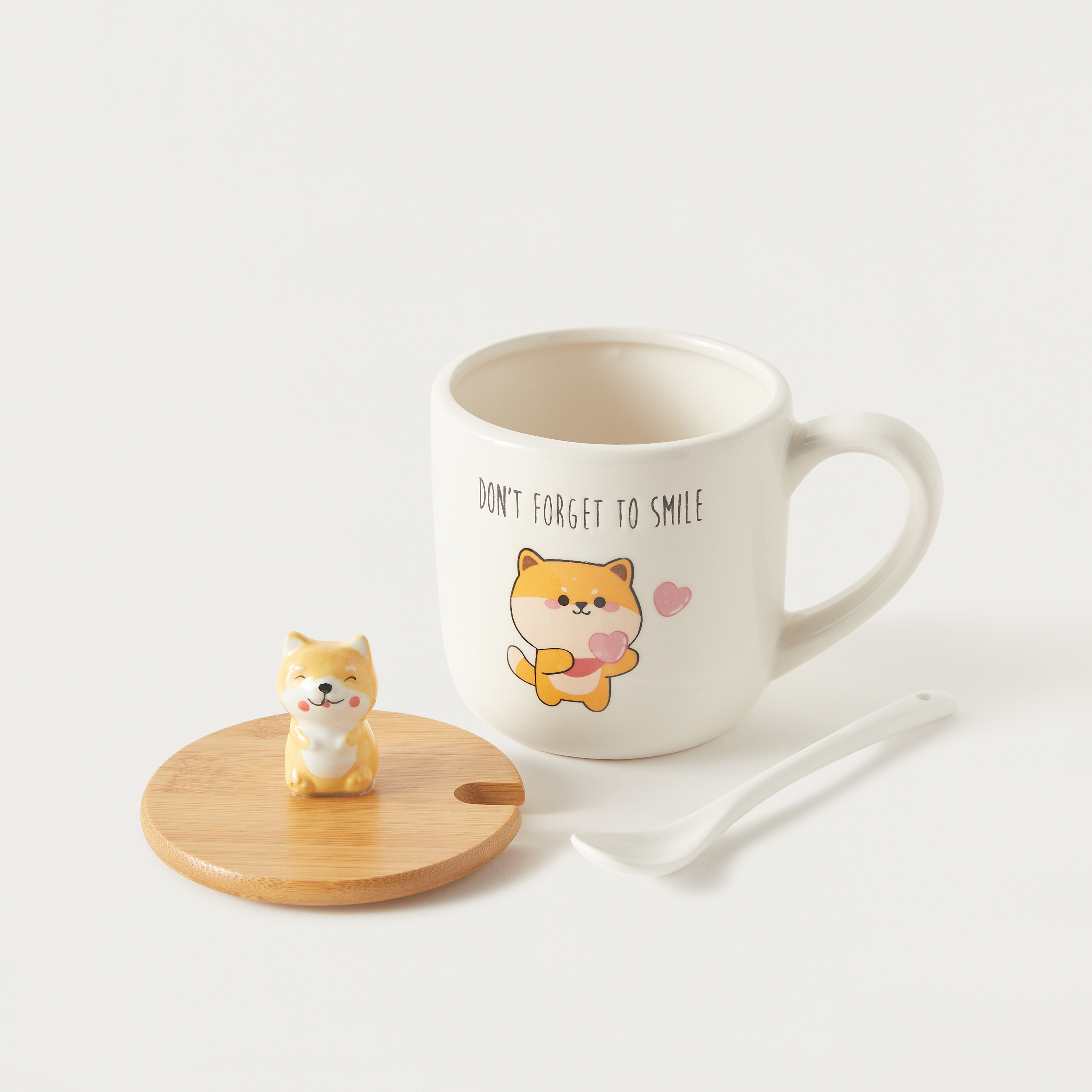 Fox Print Mug with Bamboo Lid and Spoon - 425 ml-household-dining-teaandcoffee-mugsandcups-image-3