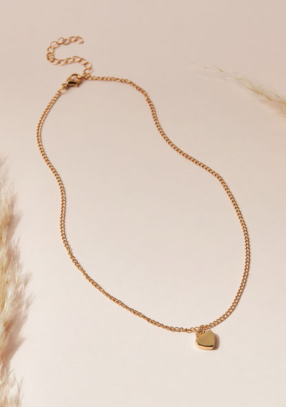 Charmz Heart Pendant Necklace and Bracelet Set-Jewellery-image-3
