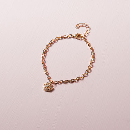 Charmz Embellished Anklet with Charm Detail and Lobster Clasp Closure-Jewellery-image-1
