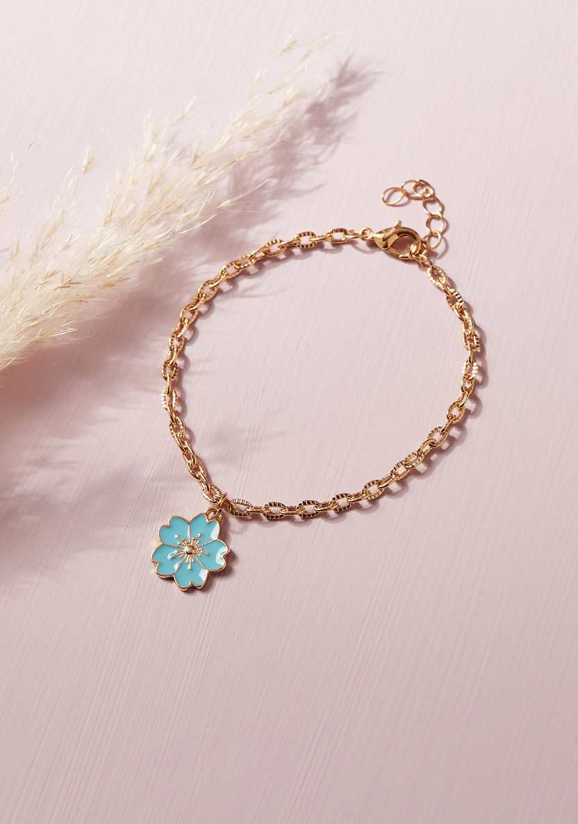 Charmz Floral Anklet with Lobster Clasp Closure-Jewellery-image-0
