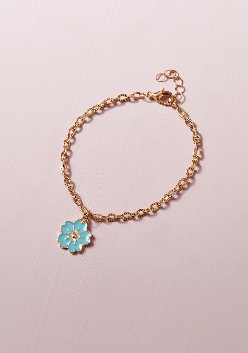 Charmz Floral Anklet with Lobster Clasp Closure-Jewellery-image-1