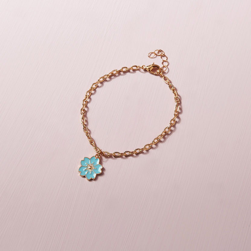 Charmz Floral Anklet with Lobster Clasp Closure-Jewellery-image-1
