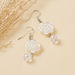 Charmz Embellished Flower Drop Earrings with Fish Hook-Jewellery-thumbnail-0