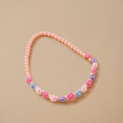 Charmz Floral Beaded Necklace and Bracelet Set-Jewellery-image-1