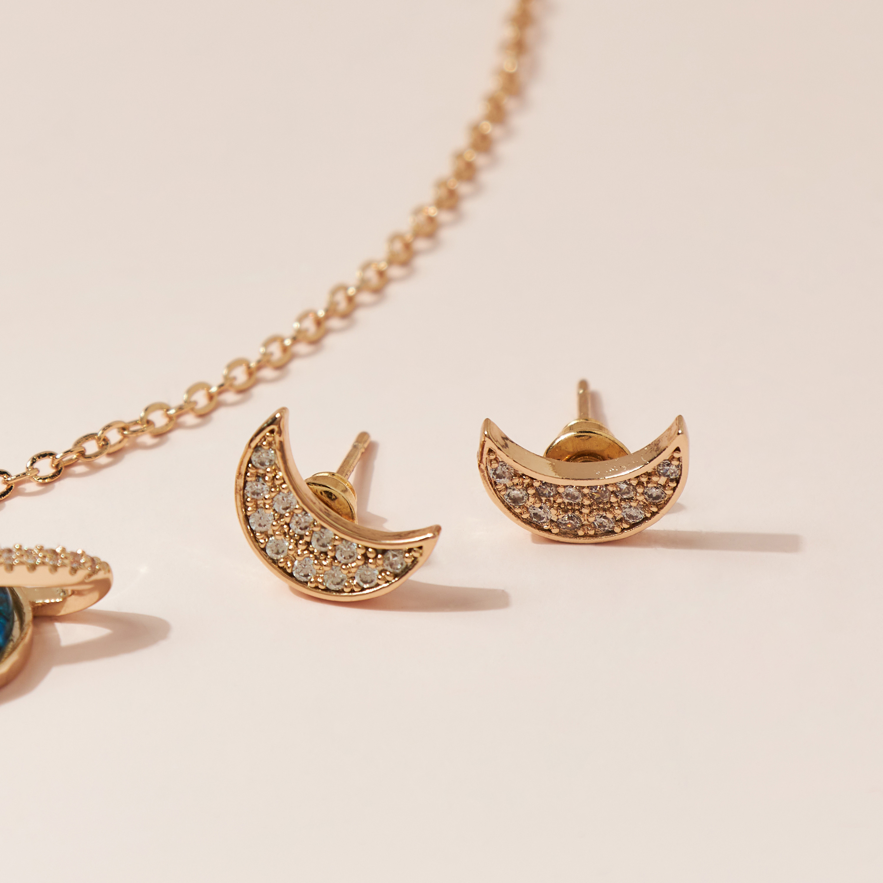 Charmz Embellished Pendant Necklace and Earrings Set-girls-accessories-jewellery-image-2