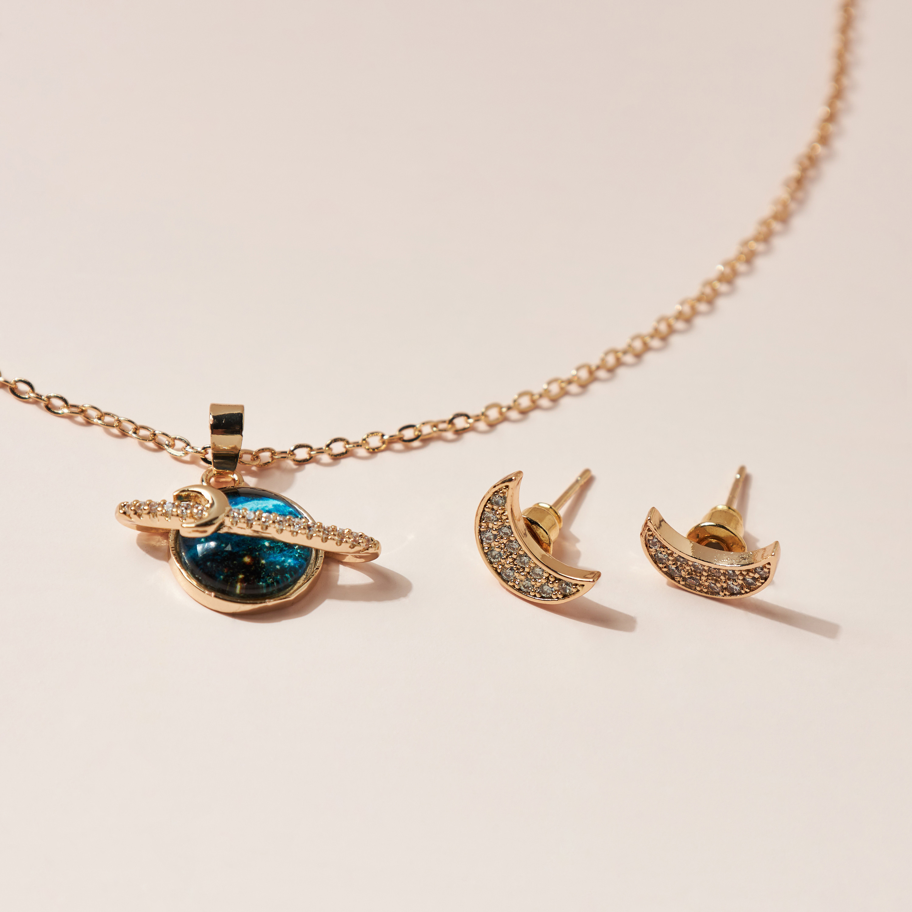 Charmz Embellished Pendant Necklace and Earrings Set-girls-accessories-jewellery-image-3