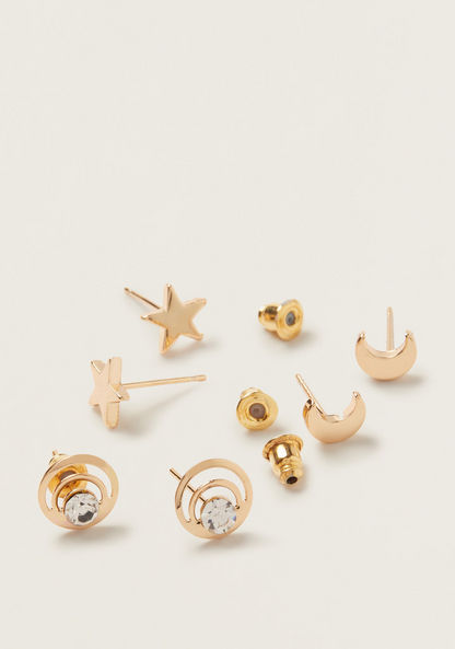 Charmz Stud Earrings with Pushback Closure - Set of 3-Jewellery-image-2