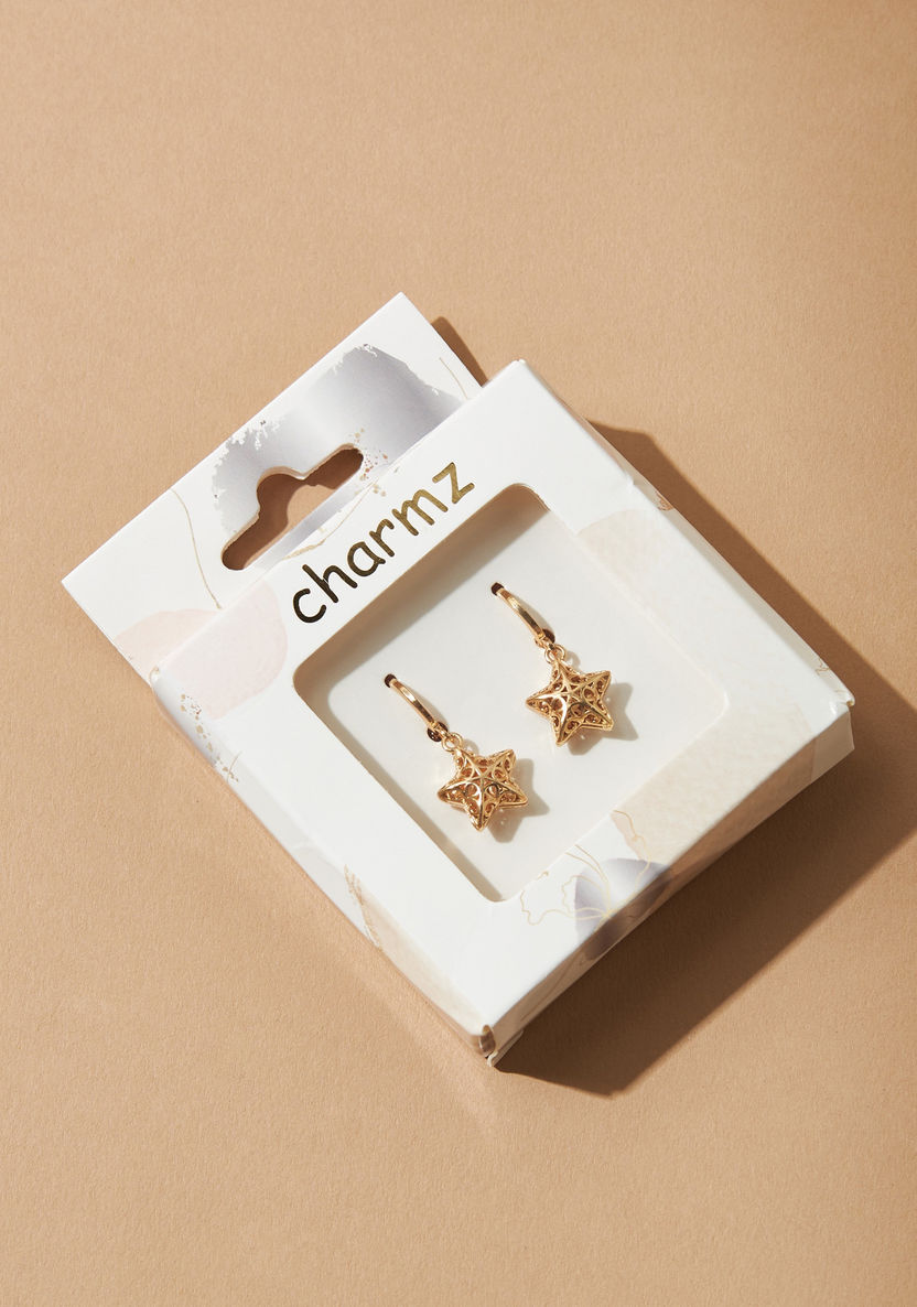 Charmz Star Embellished Hoop Earrings-Jewellery-image-3