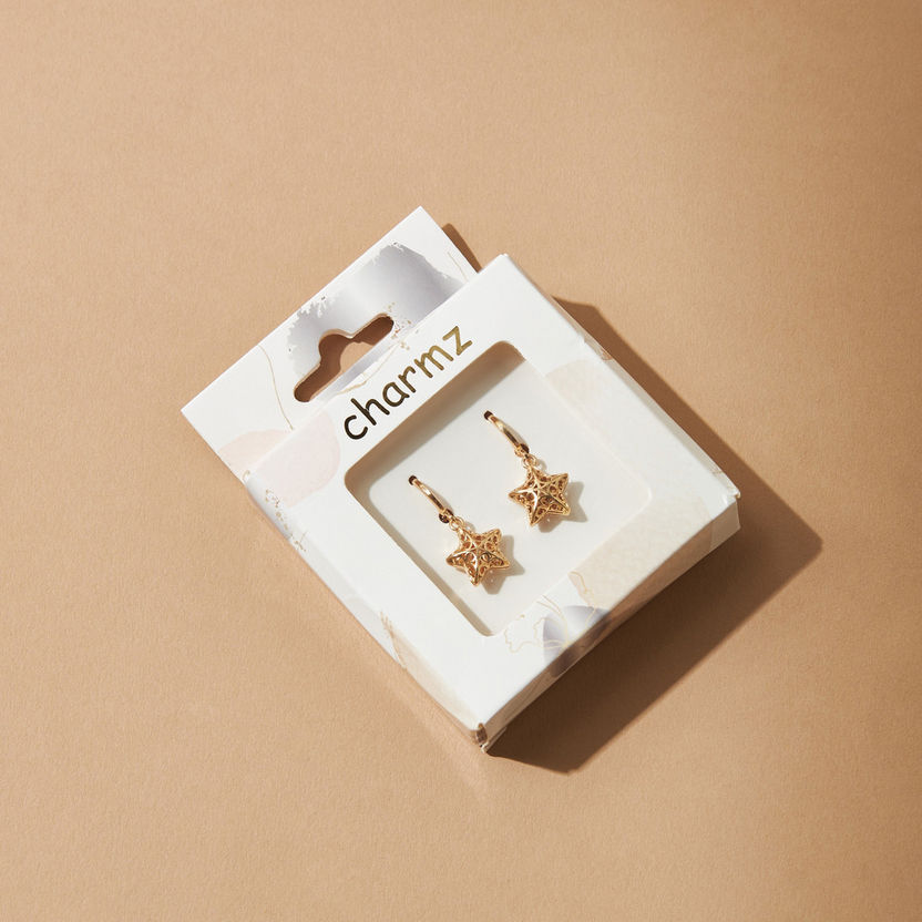 Charmz Star Embellished Hoop Earrings-Jewellery-image-3