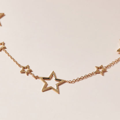 Charmz Metallic Star Detail Necklace with Lobster Clasp Closure-Jewellery-image-1