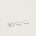 Charmz Star Textured Ring - Set of 3-Jewellery-thumbnail-0