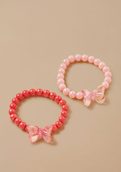 Charmz Butterfly Beaded Bracelet - Set of 2-Jewellery-image-0