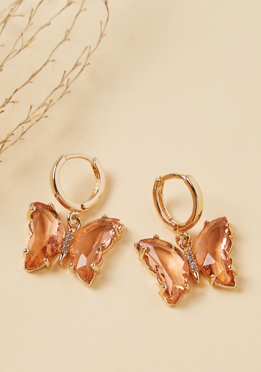 Charmz Butterfly Hoop Earrings-Jewellery-image-0