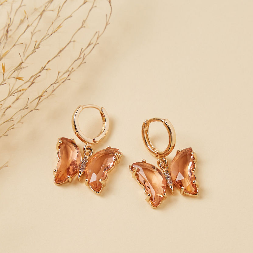 Charmz Butterfly Hoop Earrings-Jewellery-image-0
