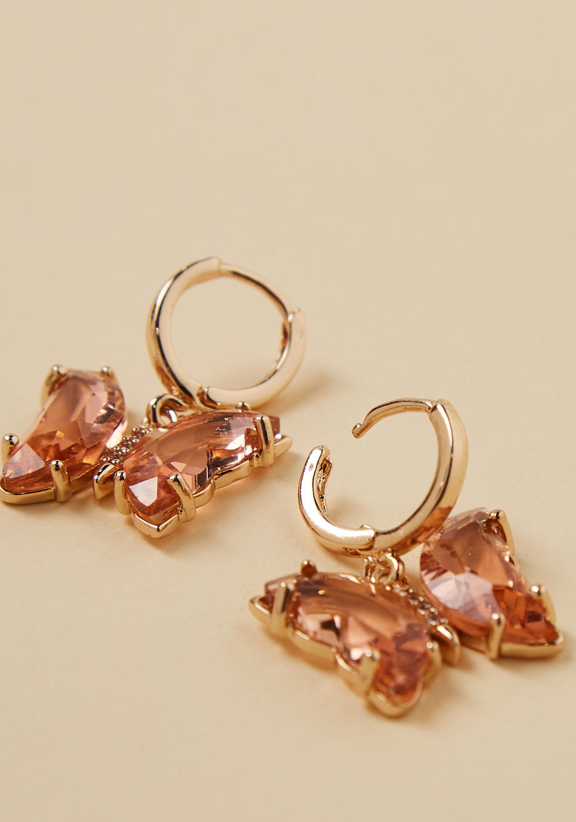 Charmz Butterfly Hoop Earrings-Jewellery-image-2
