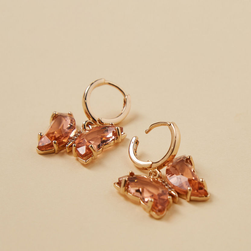 Charmz Butterfly Hoop Earrings-Jewellery-image-2