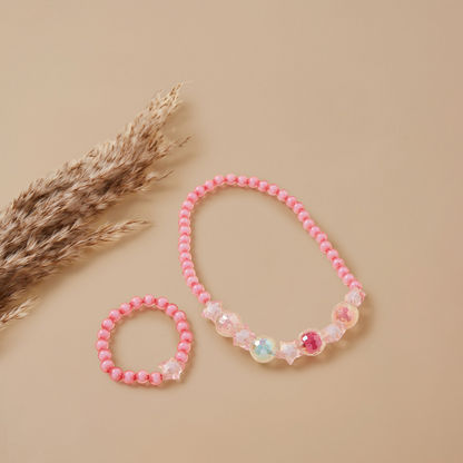 Charmz Beaded Necklace and Bracelet Set-Jewellery-image-0
