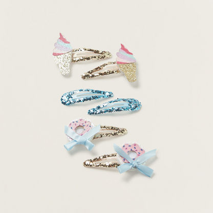 Charmz Embellished Hair Clip - Set of 6-Hair Accessories-image-0