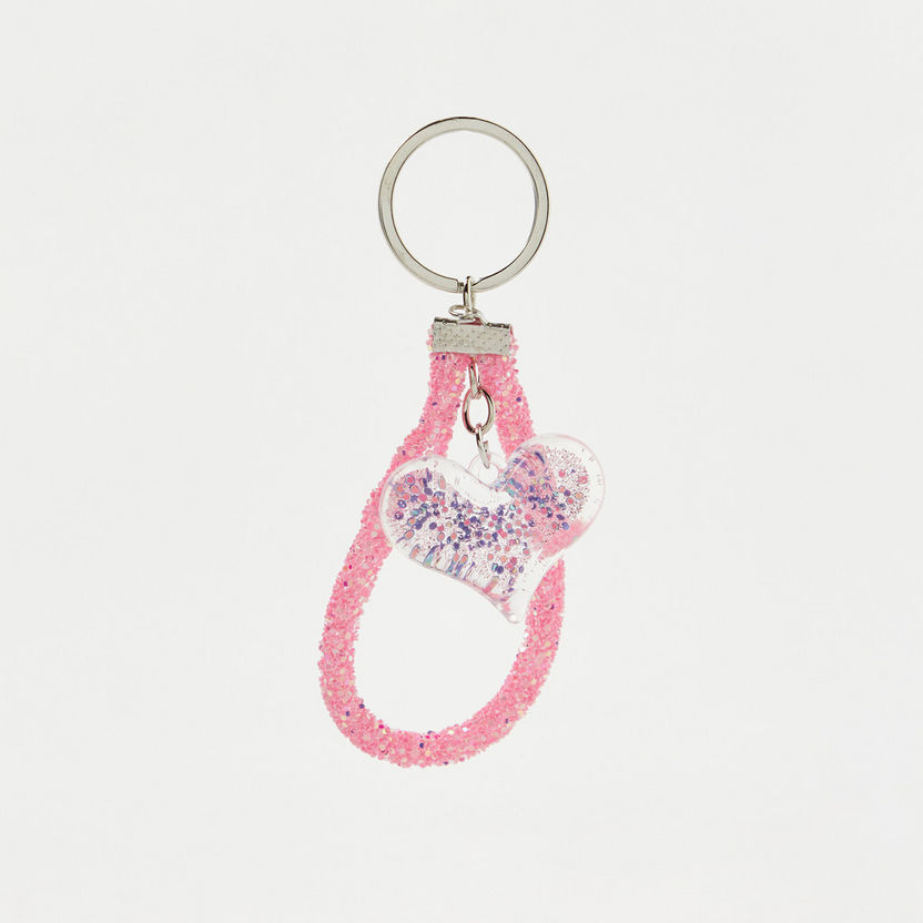 Charmz Heart Accent Glitter Detail Keychain-Novelties and Collectibles-image-0