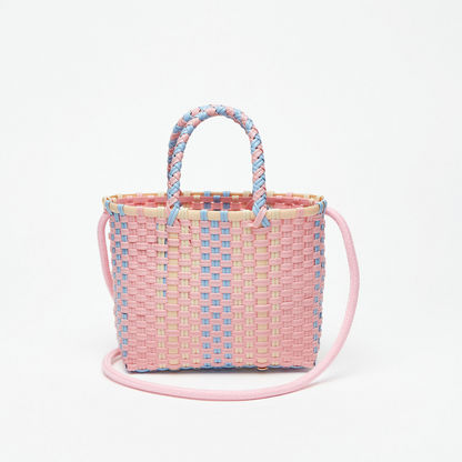 Little Missy Weave Textured Handbag-Girl%27s Bags-image-0