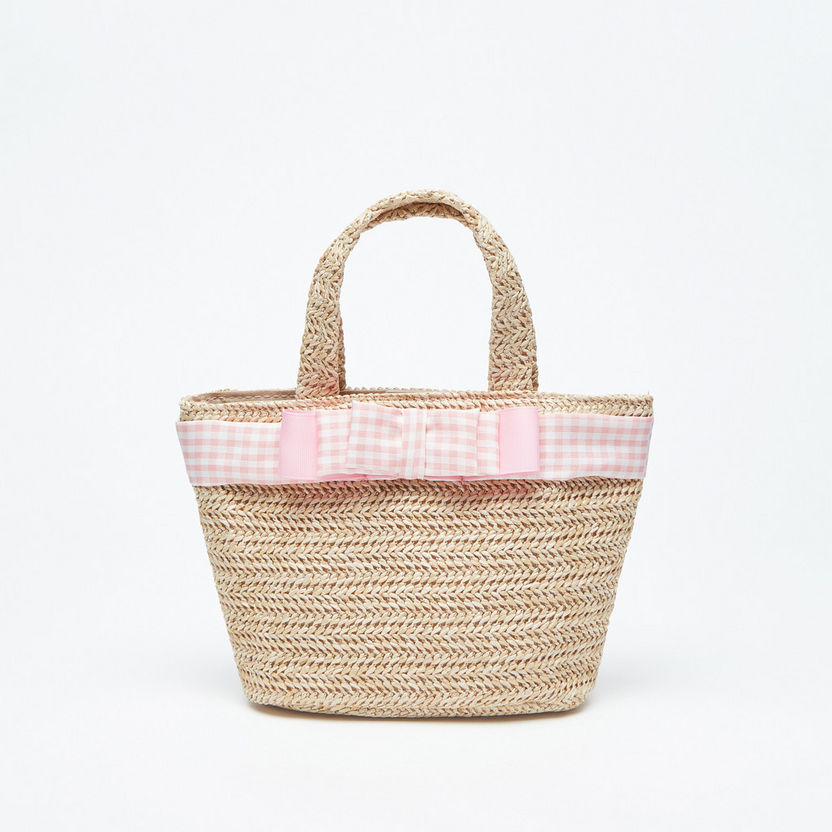 Little Missy Weave Textured Handbag-Girl%27s Bags-image-0
