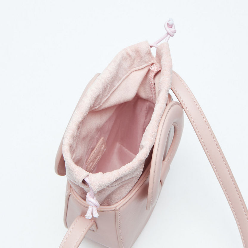 Little Missy Solid Handbag with Circular Handles-Girl%27s Bags-image-3