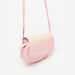 Little Missy Heart Textured Crossbody Bag with Chain Accented Strap and Flap Closure-Girl%27s Bags-thumbnail-1