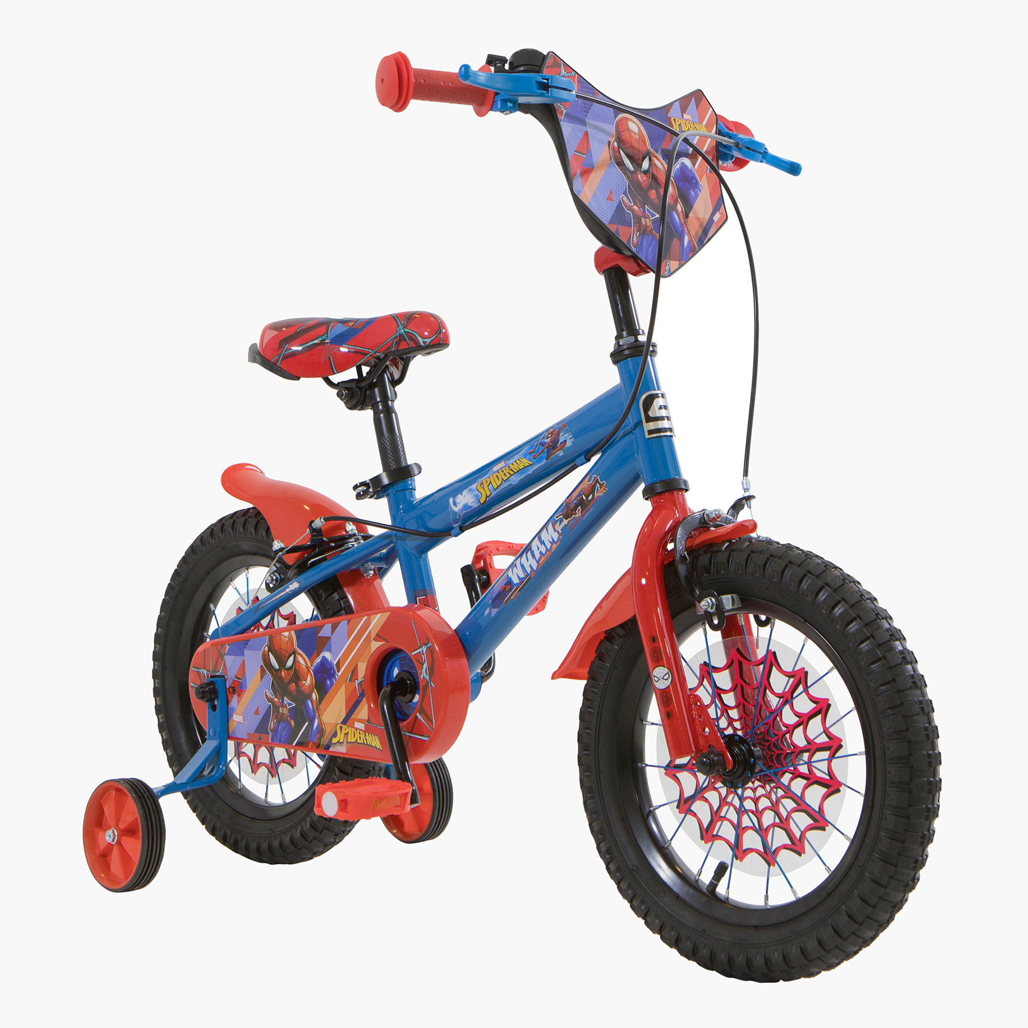 Marvel spider man bike with training wheels hot sale