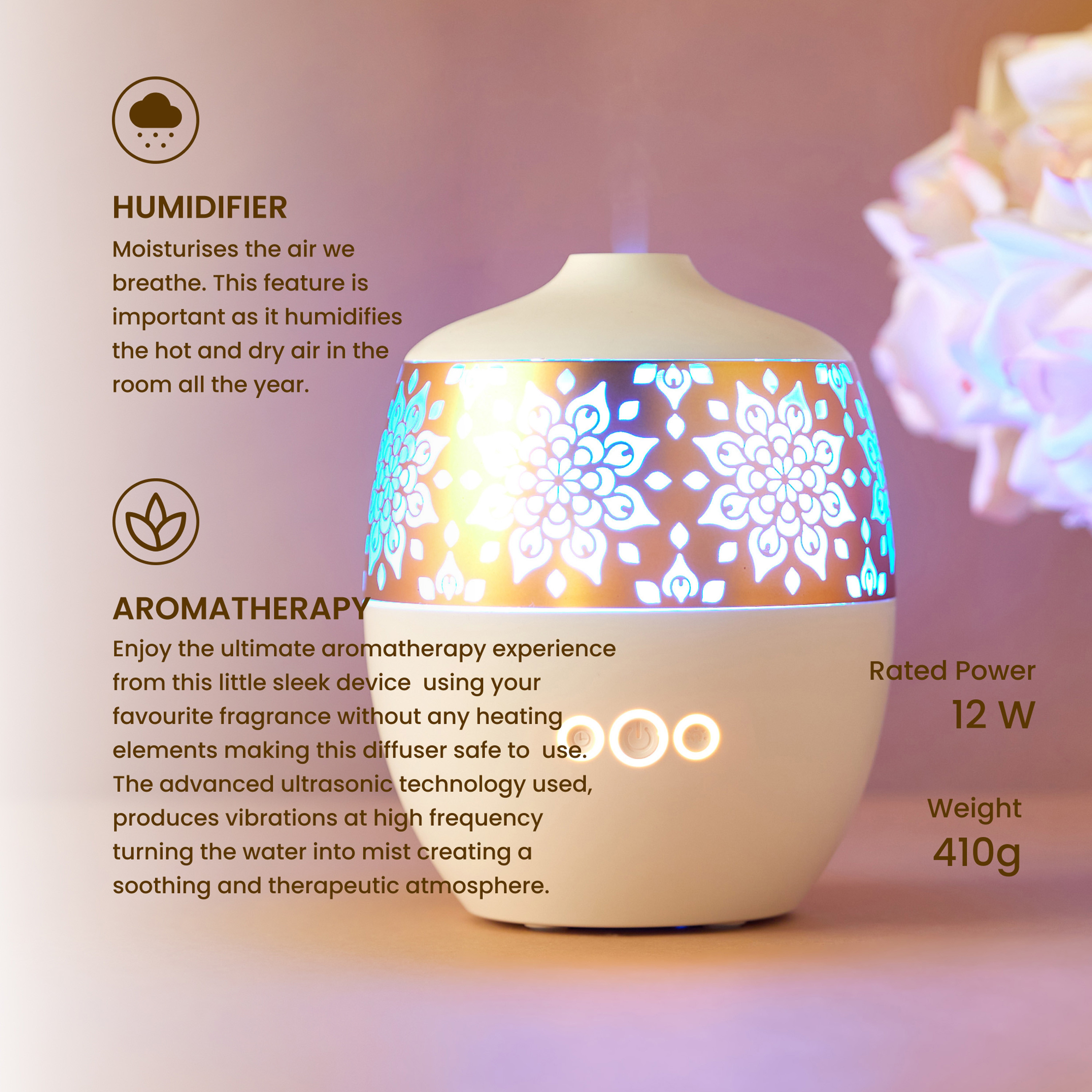 Bloom Aroma Diffuser - 300 ml-household-homefragrance-airrevitalisersandhumidifiers-image-3