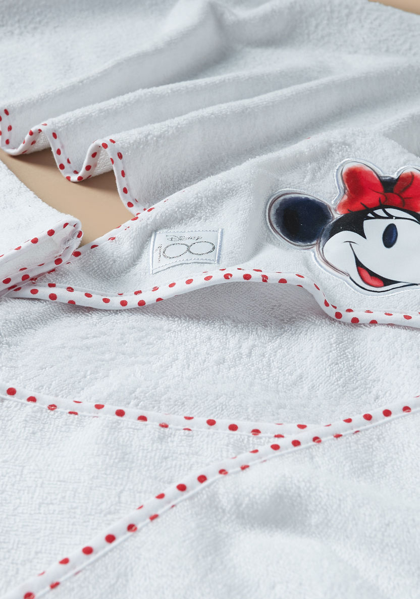Disney Minnie Mouse Embroidered Bathrobe with Belt Tie-Ups and Hood-Towels and Flannels-image-5