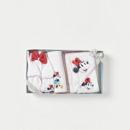 Disney Minnie Mouse Embroidered Bathrobe with Belt Tie-Ups and Hood-Towels and Flannels-image-0