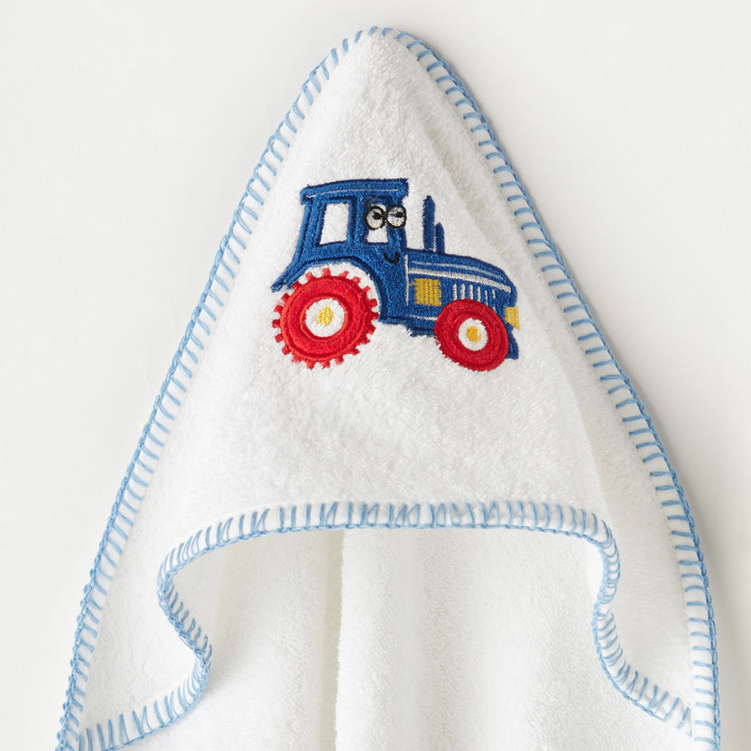 Juniors Embroidered Hooded Towel - 80x80 cm-Towels and Flannels-image-1