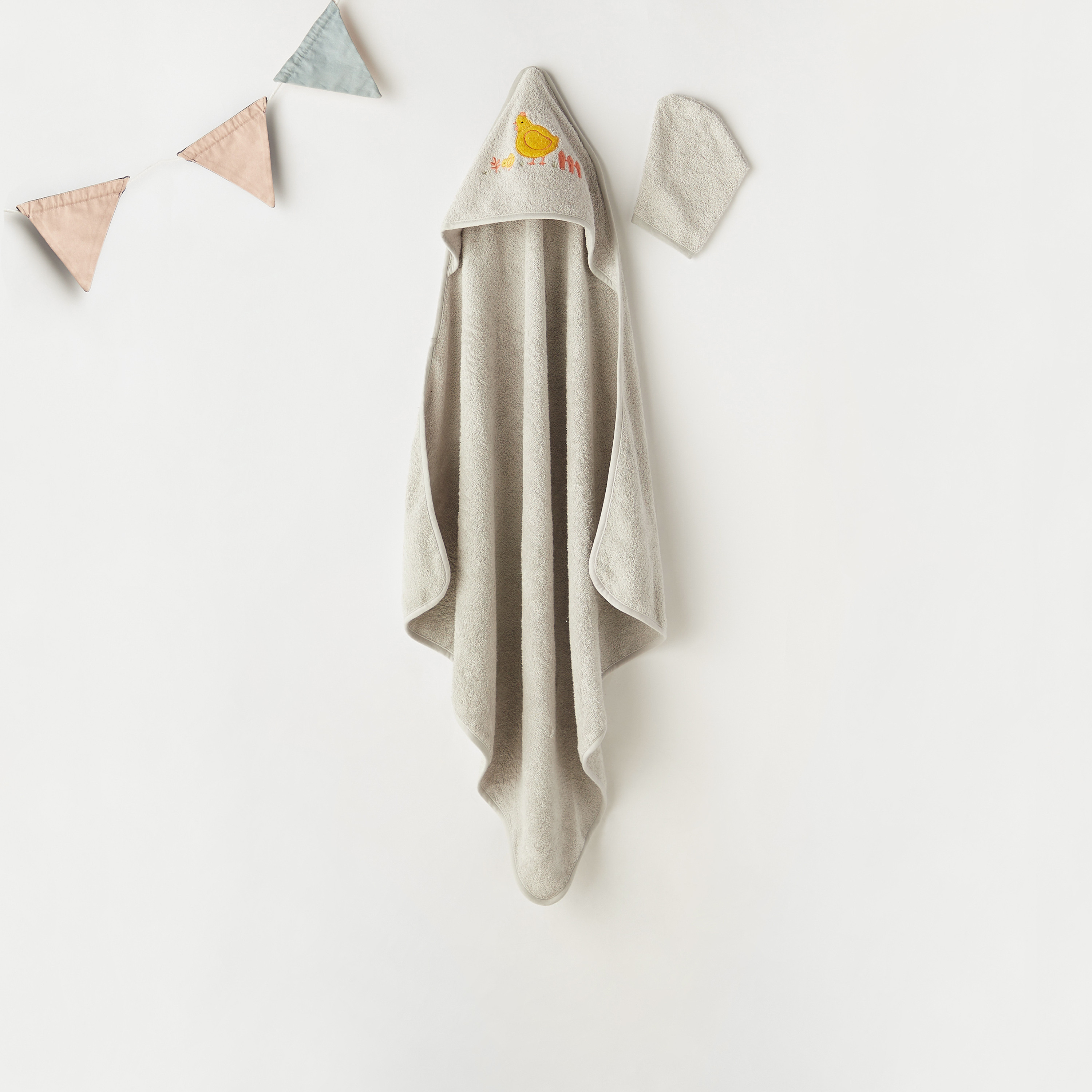 Juniors Embroidered Hooded Towel - 80x80 cm-baby-bathandcare-towels-image-1