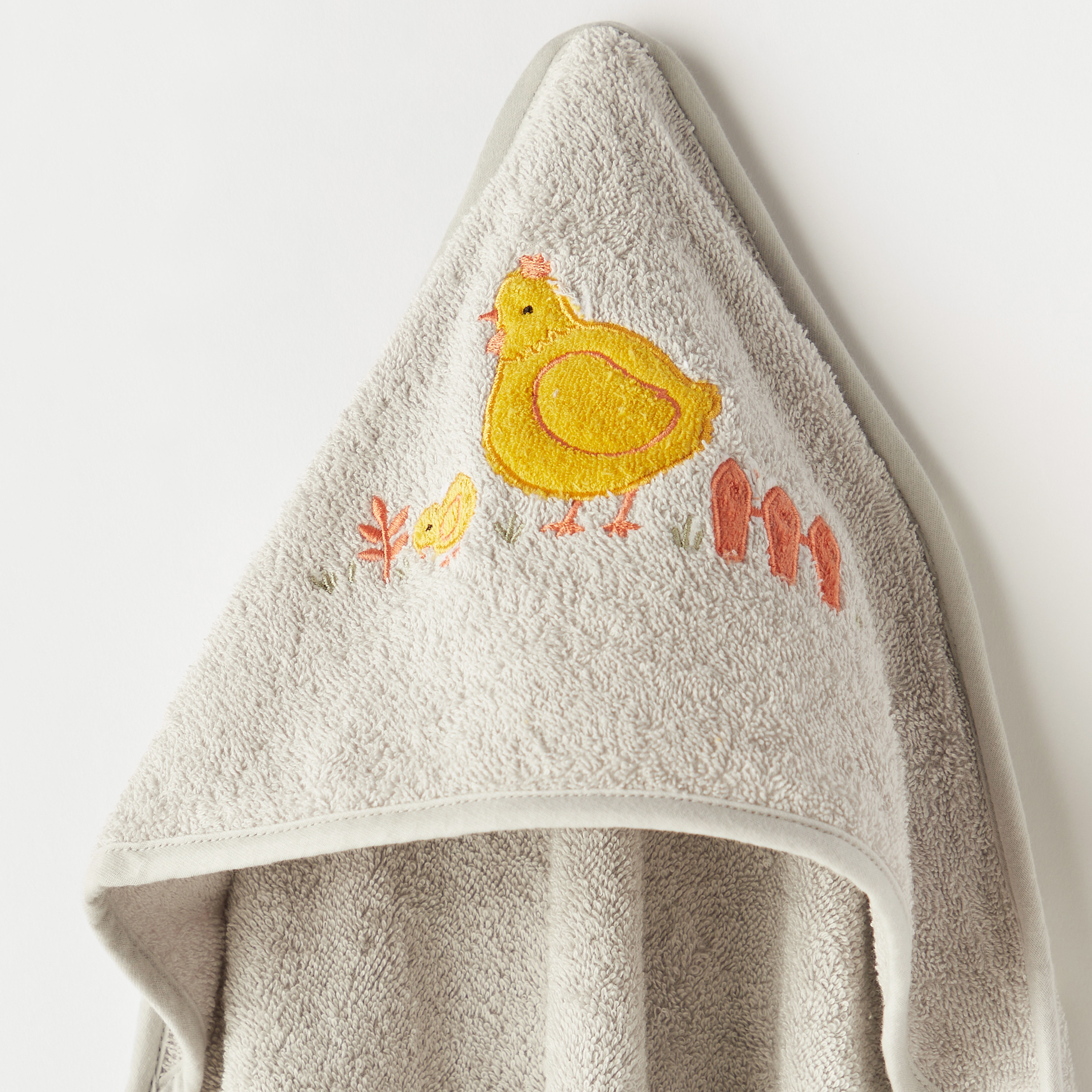 Juniors Embroidered Hooded Towel - 80x80 cm-baby-bathandcare-towels-image-2
